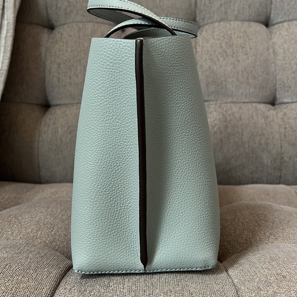 Tory Burch Small Perry Triple Compartment Tote Bag in Blue Celadon - Picture 6 of 15